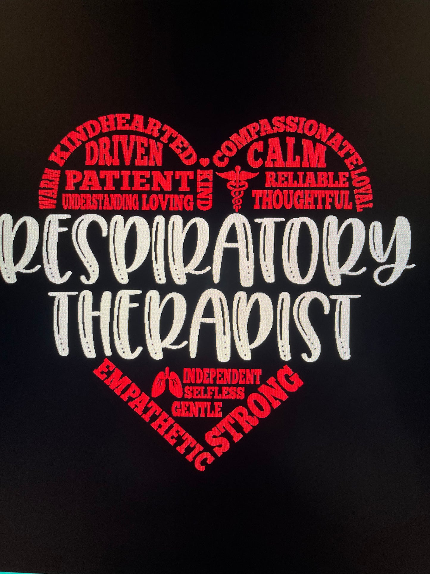 Respiratory Therapist Heart SS T-Shirt