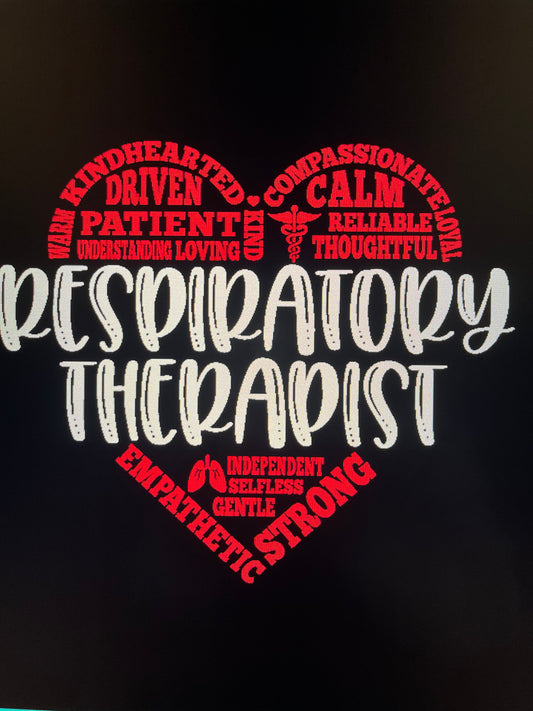 Respiratory Therapist Heart SS T-Shirt