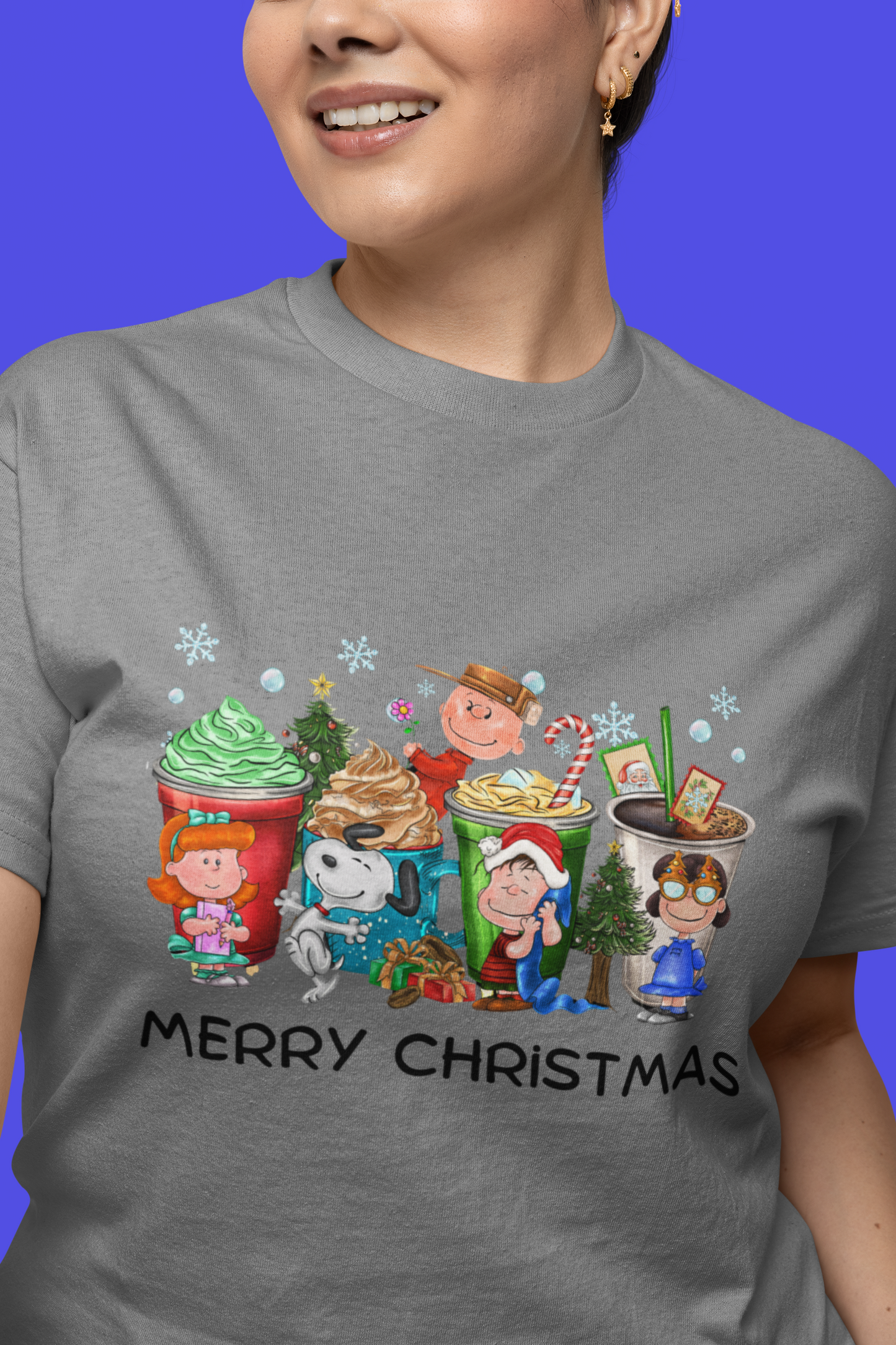 Peanuts Coffee Xmas SS Ring Spun Cotton Tee