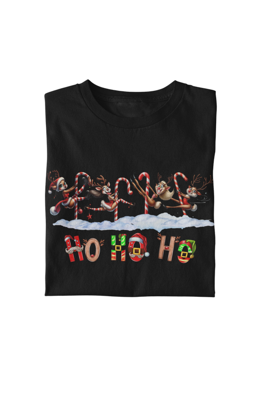 Reindeer Ho HO HO SS Ring-Spun Cotton Men's Tee